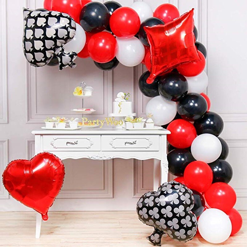20 zoll Spaten/Herzen/Vereine/Diamanten Luftballons las Vegas Kasino Party Dekor Alice Ich bin Wunderland Tee Party liefert