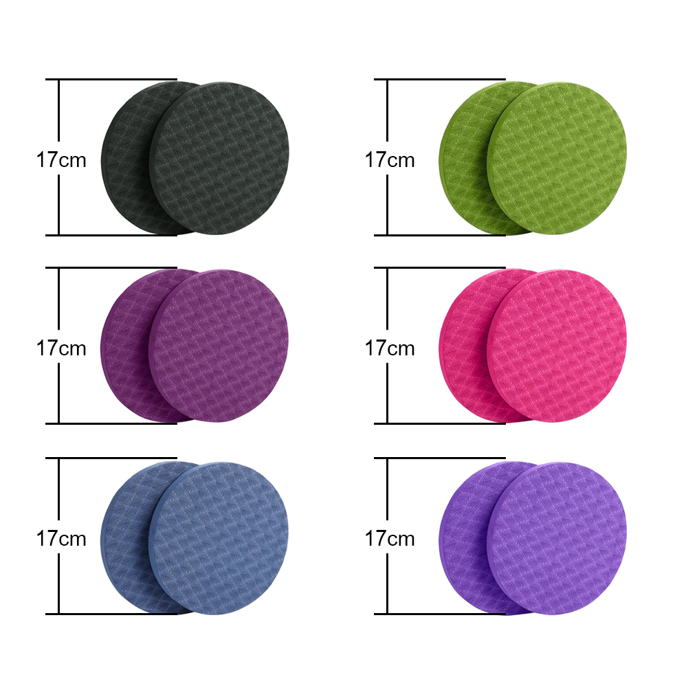 1 Pair Plank Workout Round Knee Pad Fitness Sport Protective Anti-slip Yoga Mats Exerciser Equipments Gym Training