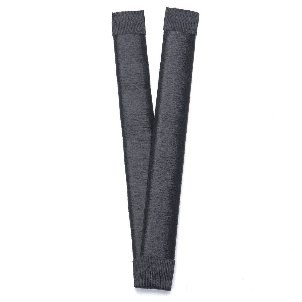 Herramienta de cabello trenzado circular de forma circular, utensilio para hacer moños de rosquilla flexible francesa, utensilios de estilismo para el pelo Diy de Clip de estilo de peinado, 1 ud.: black