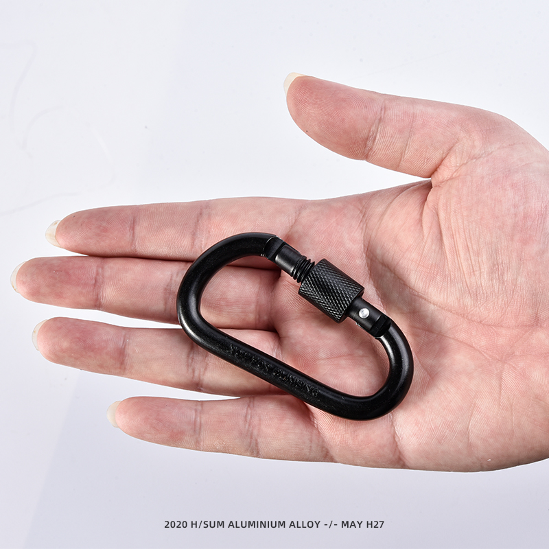 3 Pcs Clip Outdoor Buckle Keychain Screw Hang Quickdraw Carabiner Climb Camp Survive Hike D Ring Snap Hook Clasp Key Chain Ring