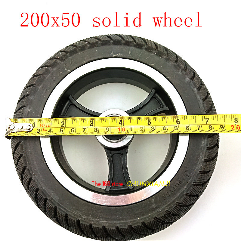 Super 200x50 wheel electric wheel hub 8inch Wheel Scooter solid tire aluminum alloy wheel solid wheel for Electric Scooter tire