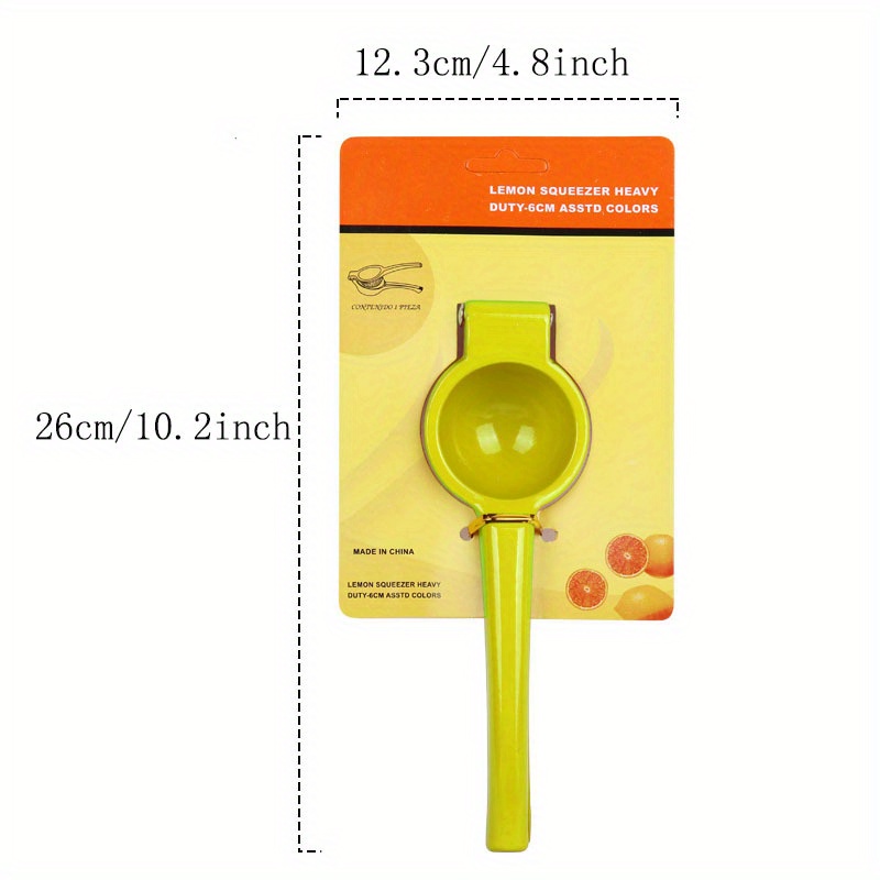 1pc Premium Metal Lemon Squeezer, Citrus Juicer, Manual Press For Extracting The Most Juice Possible: Yellow