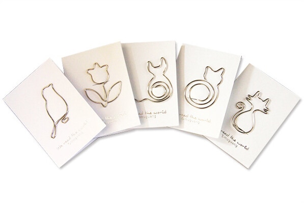 5 st/set lat katt/fågel/rosa metall bokmärke gem söta tecknade djur pläterade slivery bokmärken brevpapper