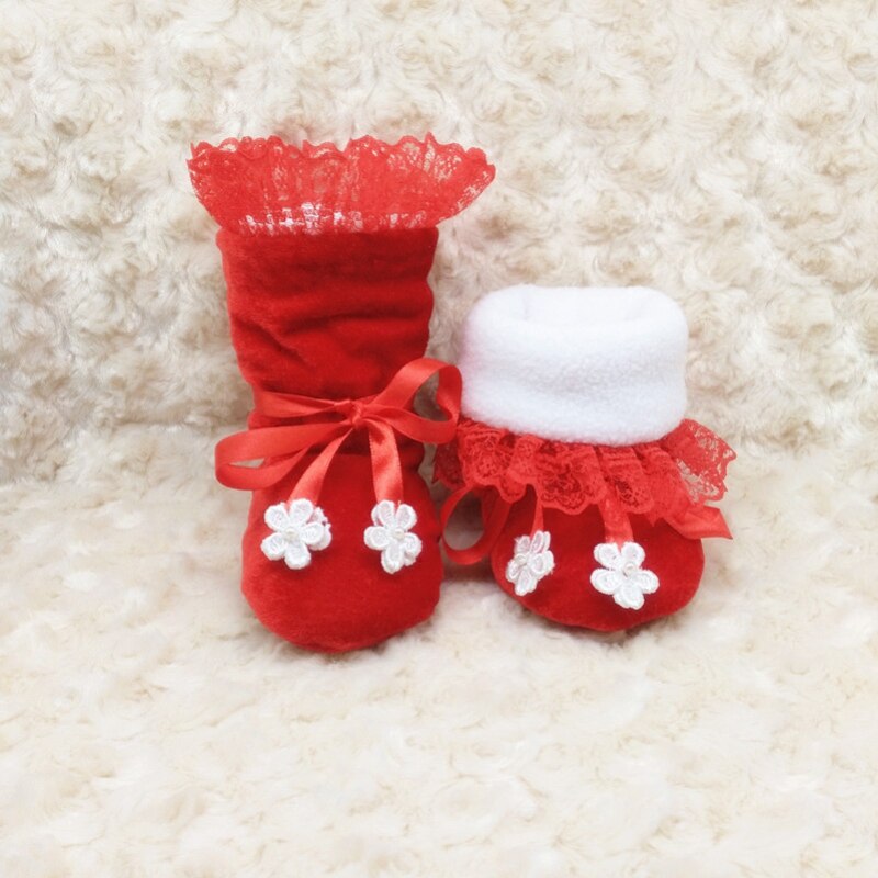 Dollbling Pure Kleur Wandelschoenen Katoen Zool Boog Girls'Walking Schoenen Comfortabel Warm Kant Hoogwaardige Wandelschoenen