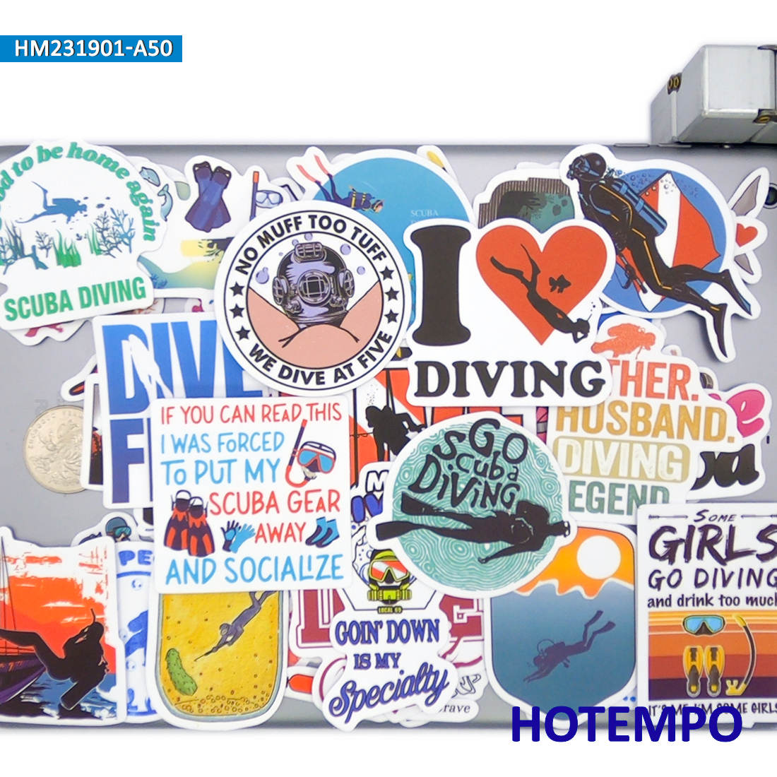 20/30/50PCS Scuba Dive Stickers Diver Style Underw... – Grandado