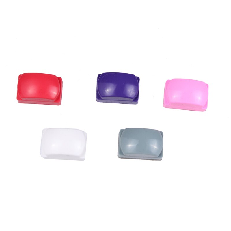 5 farbe Rechteck Nagel Stempel Silikon Gelee Kopf Lila Weiß/verrotten/Grau/Rosa Nagel Stempel Kopf Nagel stanzen Platte Druck Werkzeug