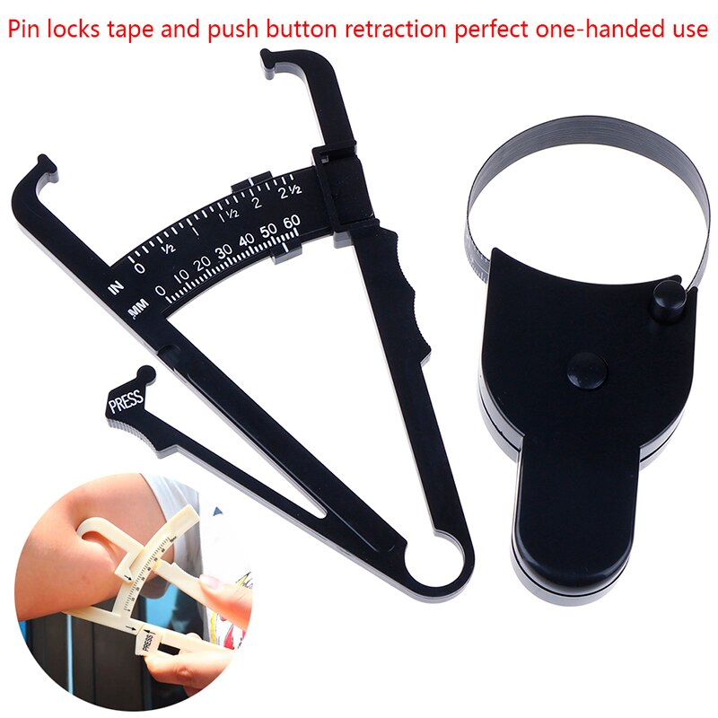 70mm Skinfold Body Fat Caliper Set Body Fat Tester Body Skinfold Measurement Tool with Measure Tape Body Fat Monitors