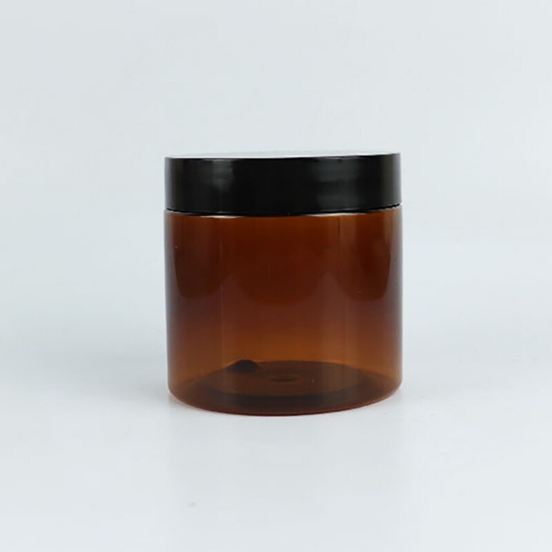 ♕S 200Ml Zwart Deksel Bruine Brede Mond Fles (Geen Vloeistof) ....