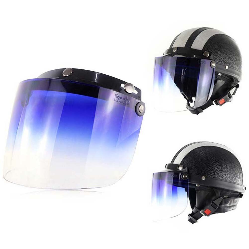 Motorhelm lens vintage uv-bescherming vizier met beugel helm accessoires  hb88: Gradiënt blauw