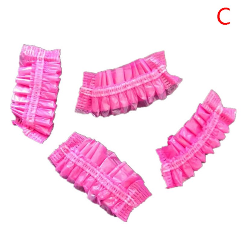 50/100 stk vandtæt engangs øredæksel bad brusebad salon gennemsigtig ørebeskyttelsesdæksel farvning af hår engangs ørebeskyttere: C 50 stk