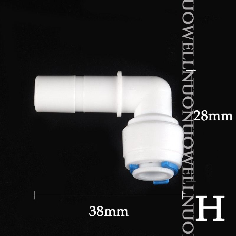 20Pcs 1/4 "Pe Pijp Connector Waterzuiveraar Omgekeerde Osmose Water Pijp Pom Socket Gewrichten H Tuin irrigatie Buis Adapter: H