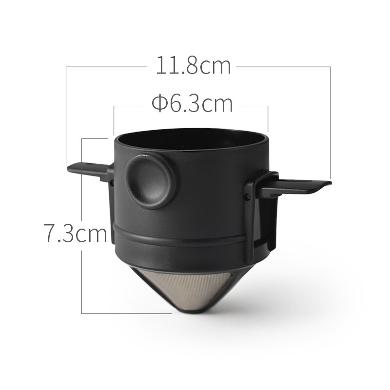 Permanent coffee filter cup stainless steel coffee filter folding filter hand punch cup portable coffee utensil kit: Filter cup
