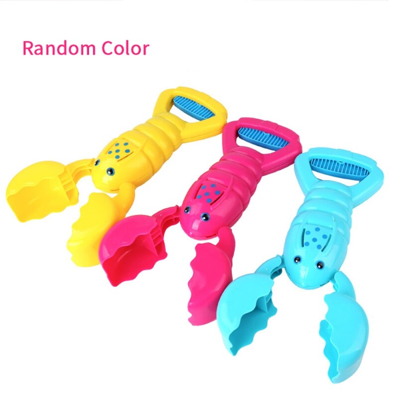 Plastic Spelen Zand Speelgoed Kreeft Vormige Clip Sneeuwbal Clip Voor Kinderen Willekeurige Kleur 1 Pc