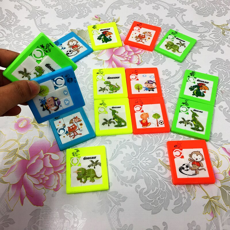 8 stk / nostalgisk klassisk børns barndom plast glidende 9- gitter tredimensionelt mobil puslespil pædagogisk legetøj