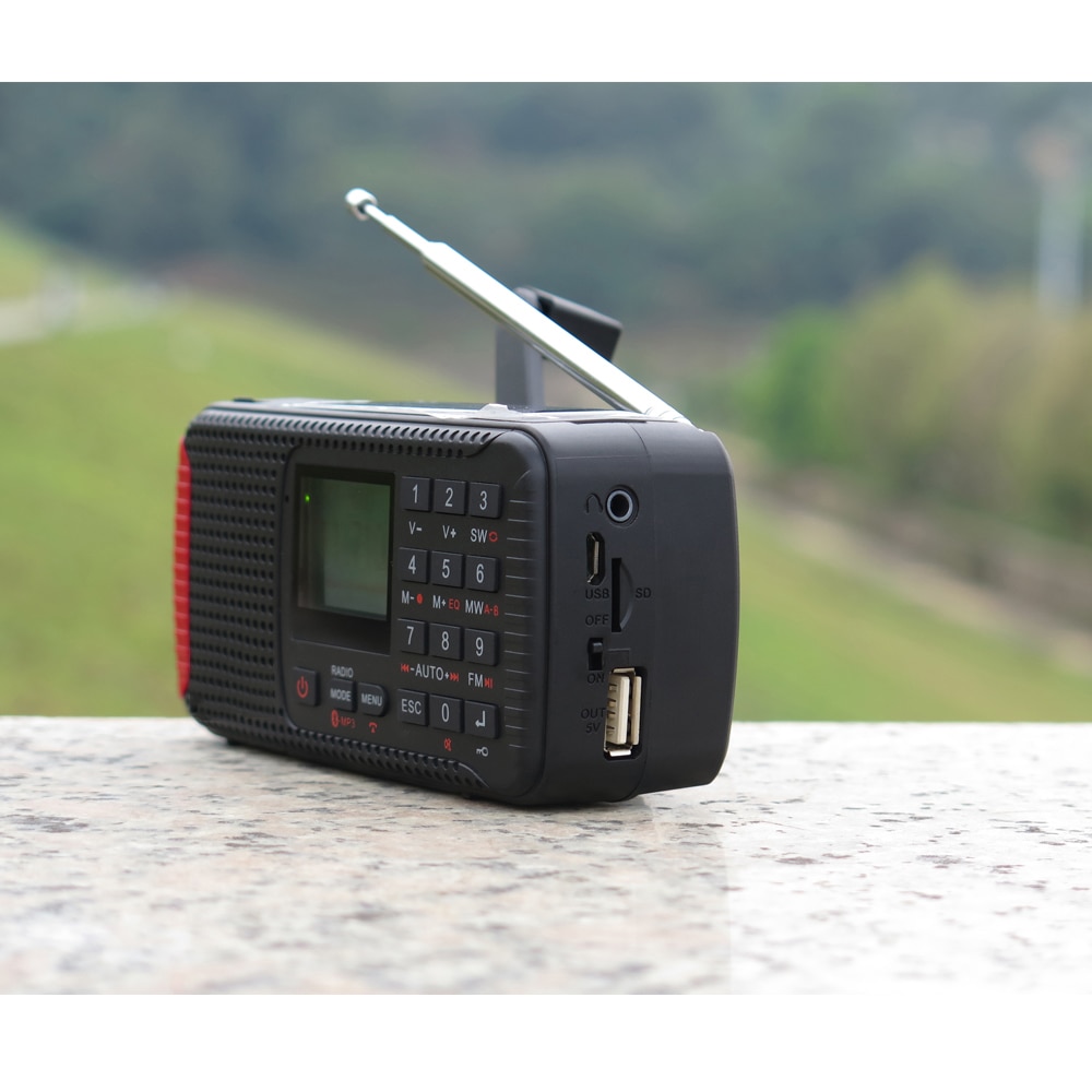 CY-1Radio Solar Dynamo Emergency Multi-function FM stereo Alarm Clock Digital Tuning Full Band Radio/Recording/MP3