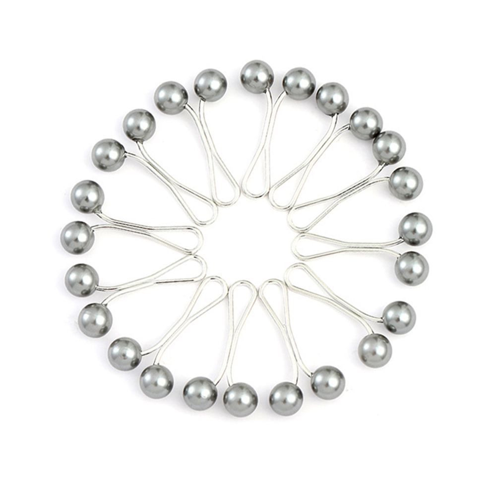 12 pièces/lot goutte perles broches femmes musulmanes châle écharpe Clips dame foulards Hijab pour femmes perle broche broche multicolore Hijab Clips: Rhodium plaqué