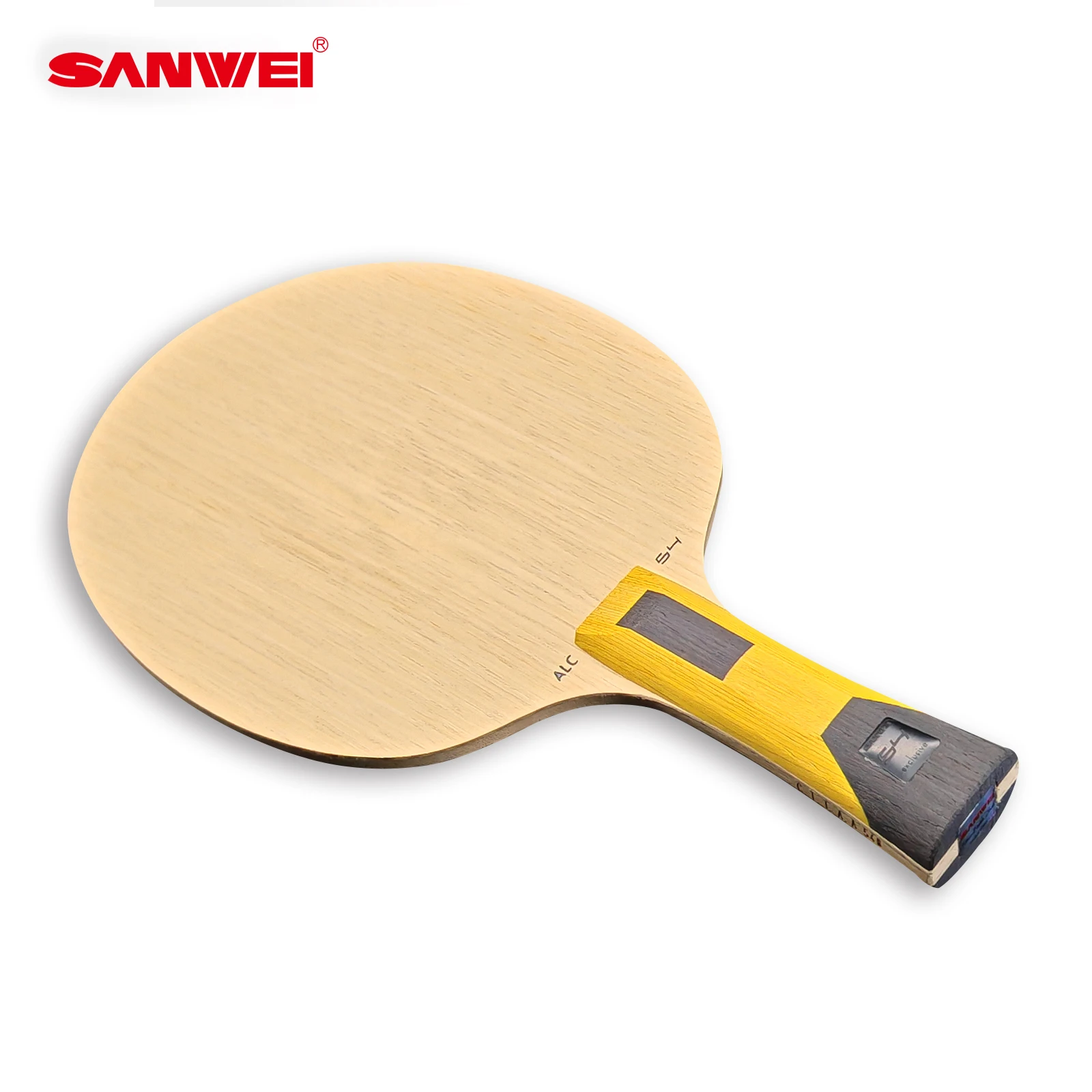 SANWEI 54 Inner Yellow ALC Table Tennis Blade Ayous Core Ping Pong Paddle Off+ Loop Fast Attack INNER Carbon FIBER: WHITE