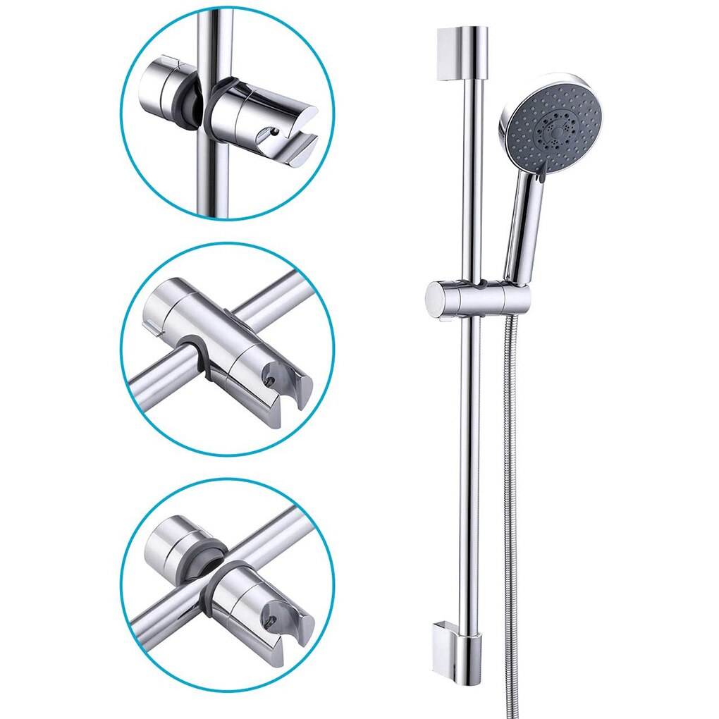 Douche Beugel Douche Rail Houder 18 ~ 25Mm Abs Chrome Douchekop Houder Verstelbare Badkamer Accessoires Universele