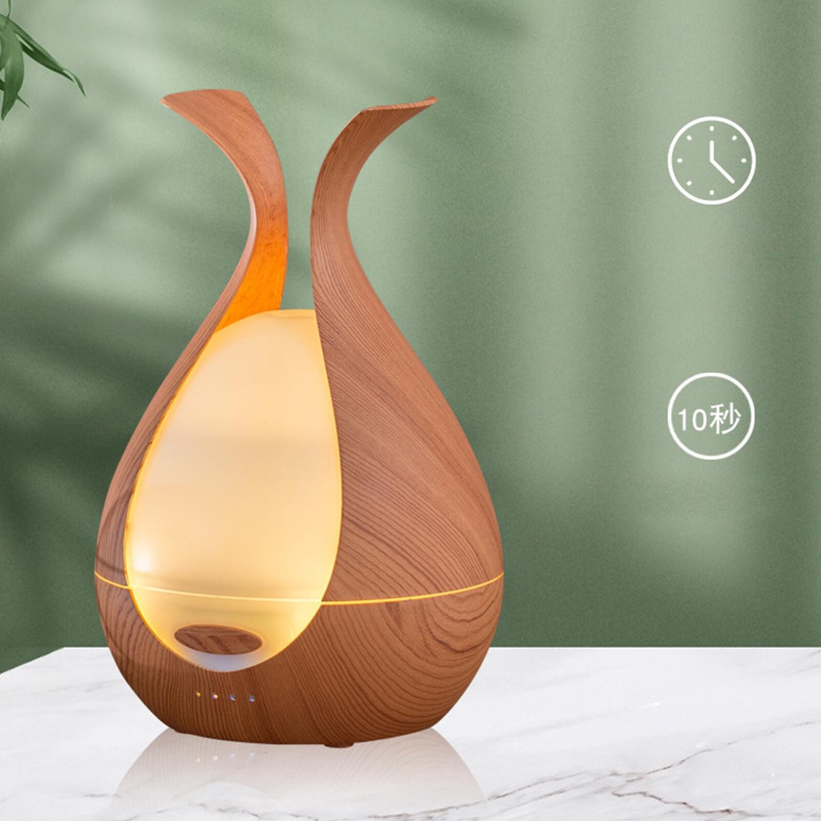 7 couleur LED ultrasons arôme humidificateur huile essentielle diffuseur exquis Grain de bois arôme purificateur d'air