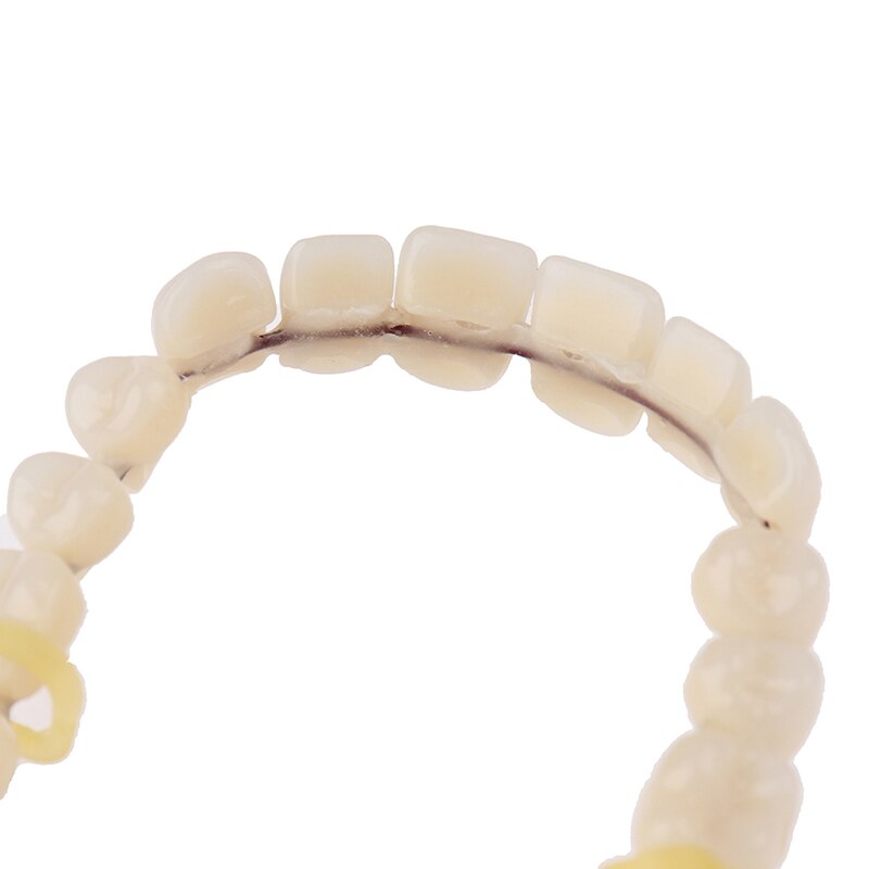 Dentadura de resina para dentaduras, dentadura superior e inferior, contorneada Artificial, herramientas para dentaduras, A2 28 unids/set