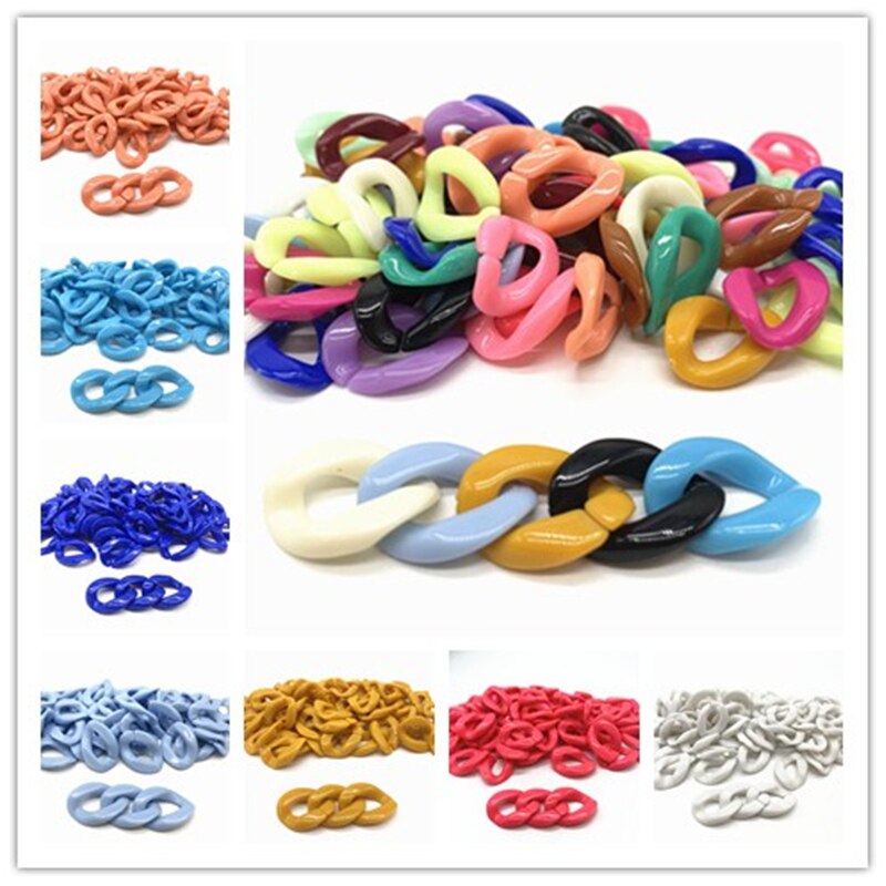 20 pcs/16x22mm Acryl Schakels DIY Charm Accessoires voor Sieraden Maken # QE13