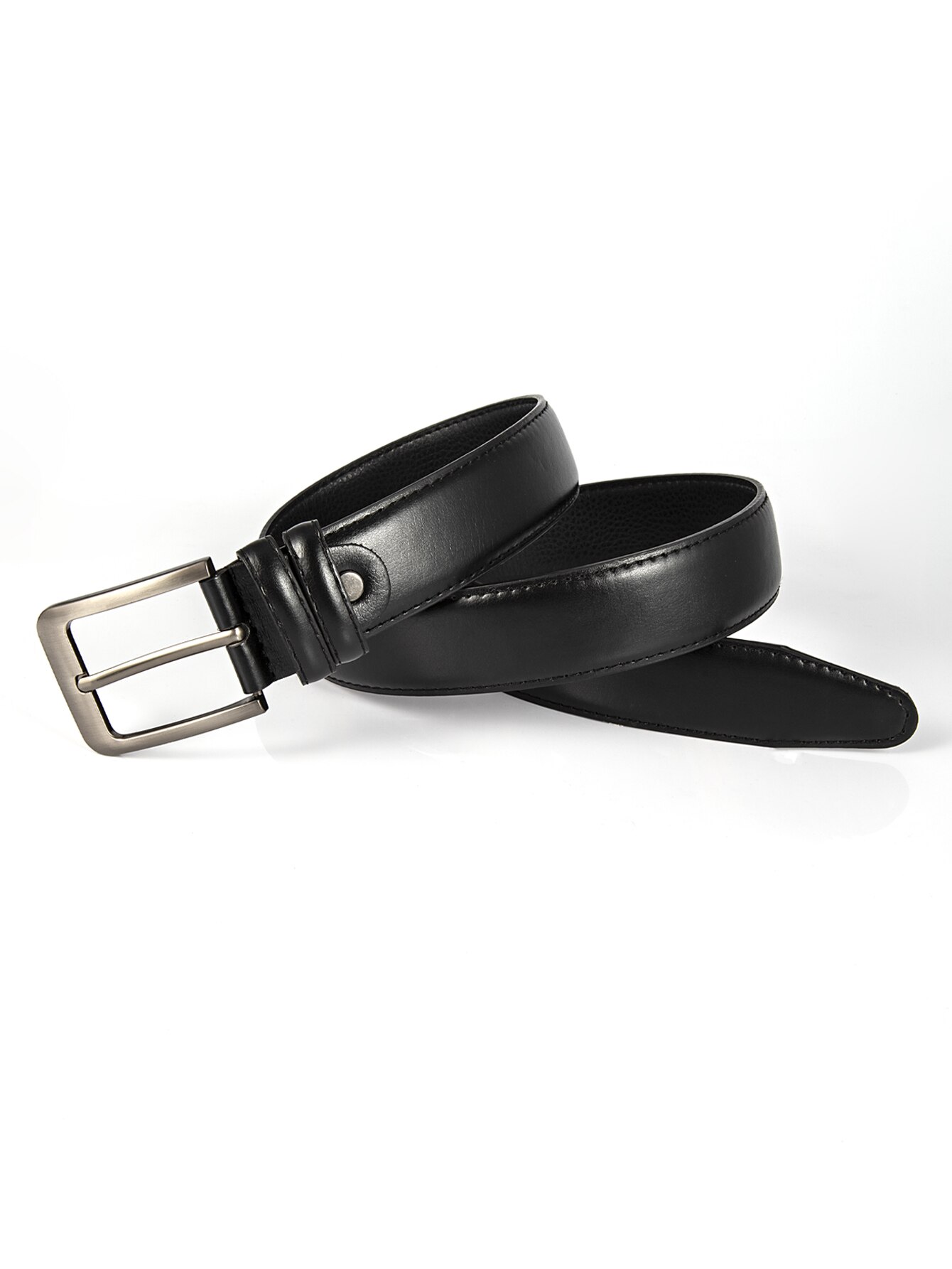 Square Buckle Black Business Belt Men's Belt