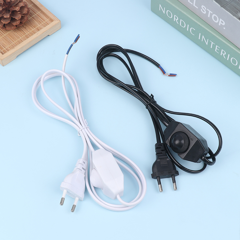 1.8M Verlengsnoer Met Dimmer Eu Stekker Bediening Schakelaar Stroomkabel Eu Stekker Voor Tafellamp 220V Elektriciteitsdraad