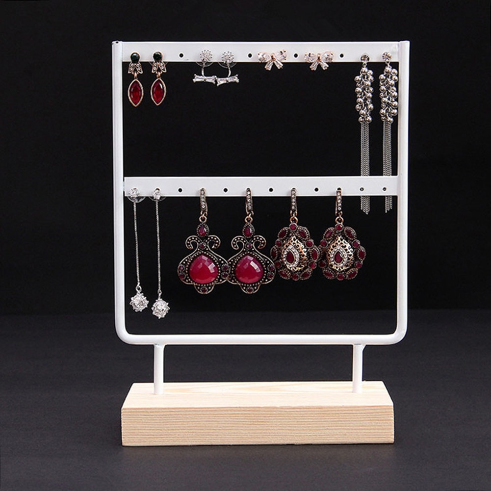 Praktische 24/44 Gaten 2 Lagen Oorbellen Oor Stud Organiseren Rack Sieraden Display Standaard Sieraden Display Stand Creatieve Sieraden Rack