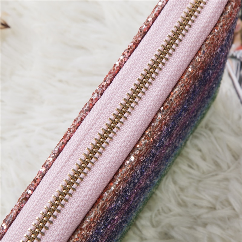 Women's Style Glitter Long Purse Girls Sparkly Sequin Wallet