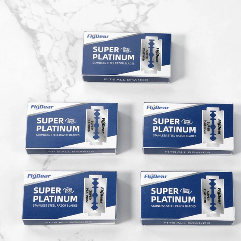 Stainless steel razor blade old-fashioned manual double-sided razor blade hairdressing barber shop tools