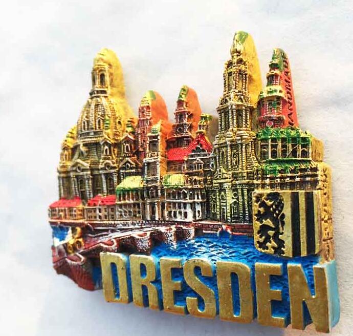 Dresden Germany Tourist Travel Souvenir 3D Rubber Fridge Magnet