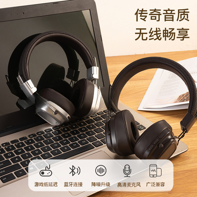 Nuevos auriculares deportivos retro Bluetooth con subwoofer inalámbrico para juegos