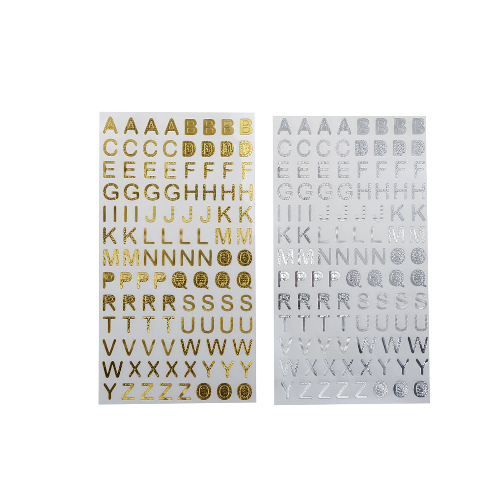 DIY Photo Gold Letters Decoration Self-adhesive Stickers for Scrapbooking/Card Making/Journaling Project 1 sheet