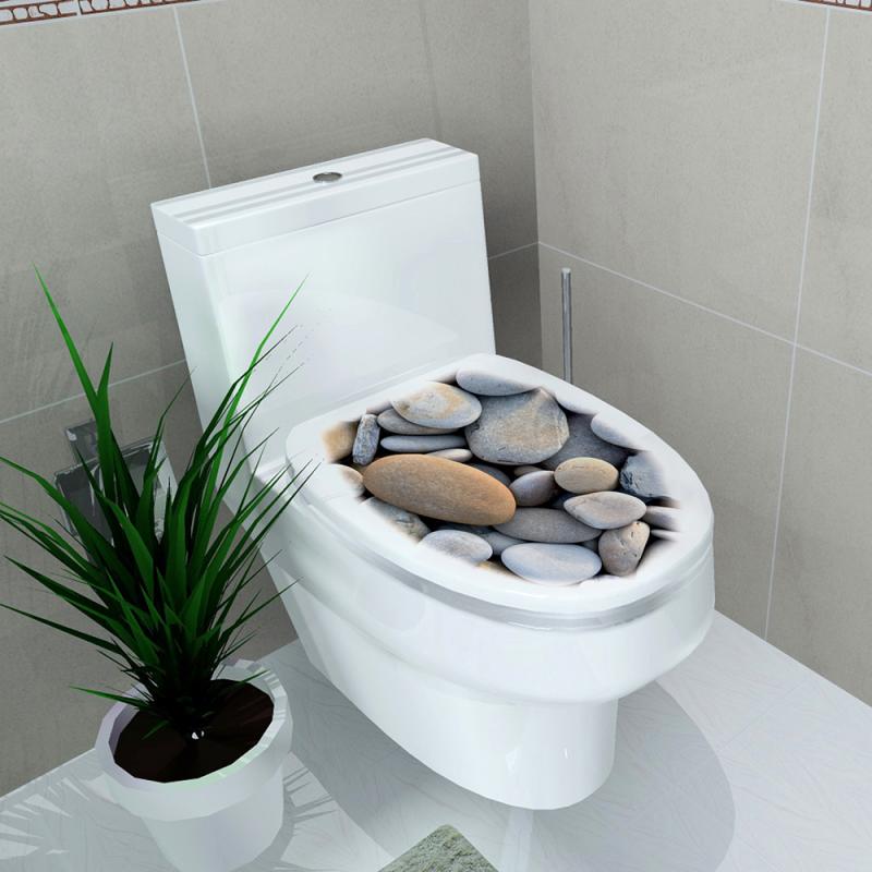 3D Wc Sticker Wc Voetstuk Pan Cover Sticker Commode Sticker Wc Kruk Badkamer Home Decor 3D Gedrukt Bloem View