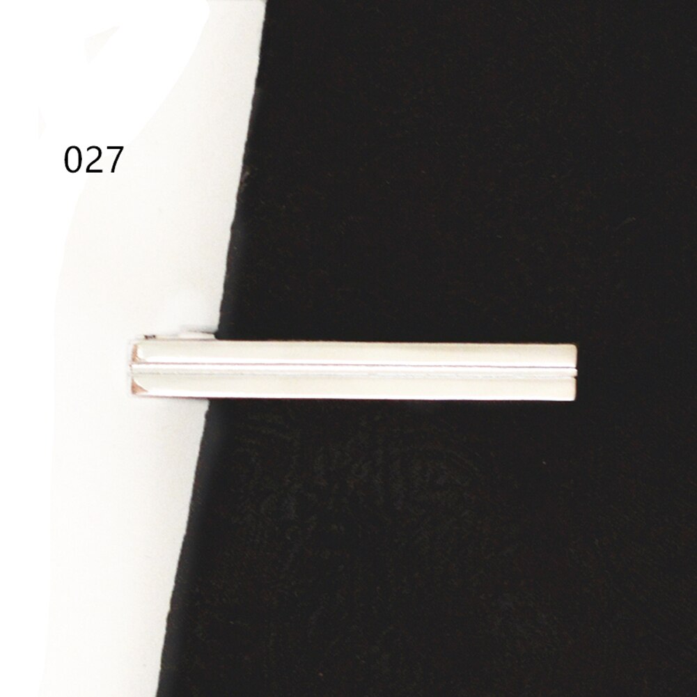 Lange 4 Cm 10 Model Retail Korte Zilveren Mannen Metalen Stropdas Tie Bar Mens Chrome Klem Plain Skinny Tie Clip pins Bars: As the picture2