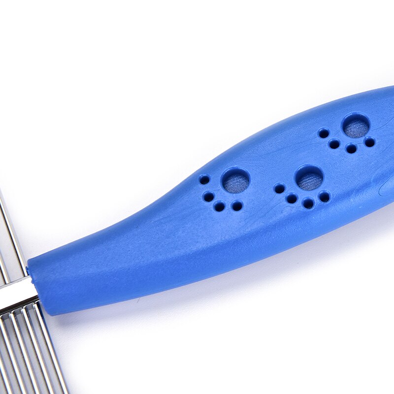 Detangling Pet Comb With Two Densities Stainless Steel Teeth For Removing Matted Fur Knots Tangles DIY Dog Cat Grooming Tool
