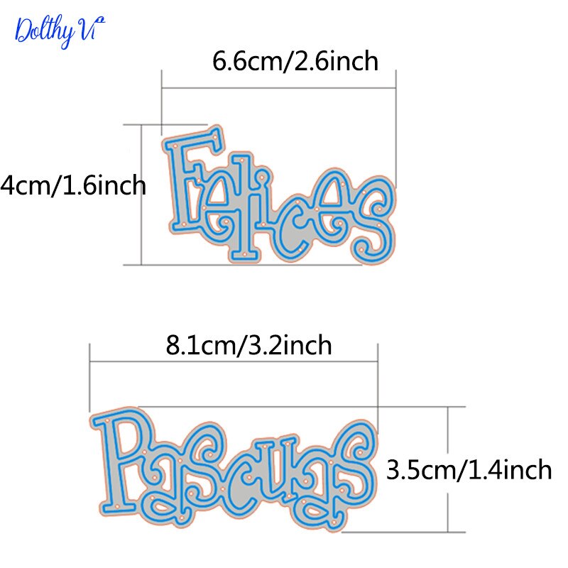 Spaans sterft verjaardag woorden Sterft Pasen Metalen Stansmessen Alfabet Craft Sterft snijd voor DIY scrapbooking kaarten maken: easter dies