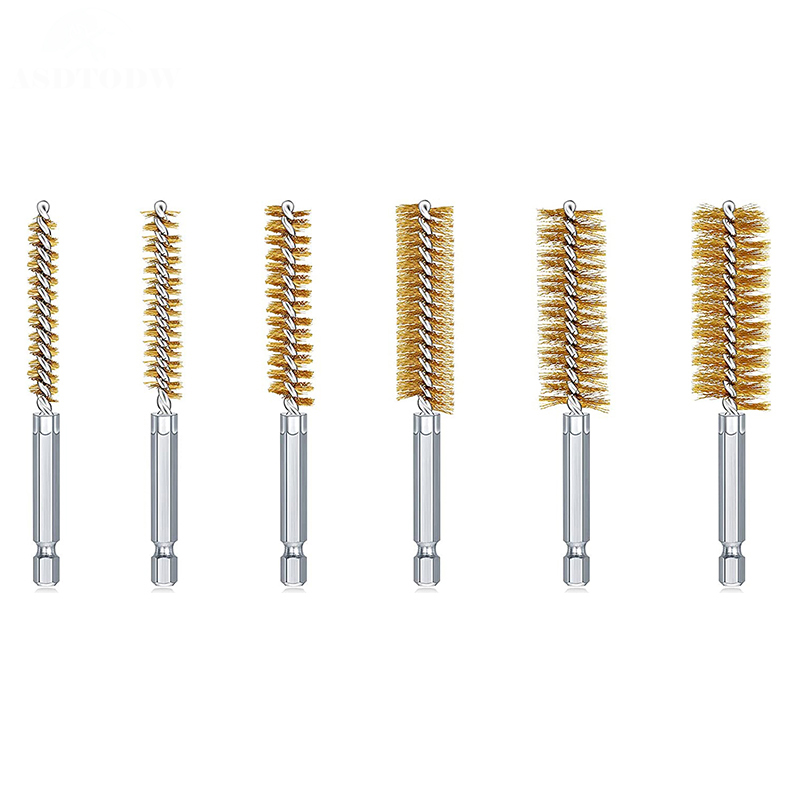 Edelstahl-Bohrbürste, gedrehter Draht, Edelstahl-Reinigungsbürsten für sterben Reinigung von elektrischen Bohrmaschinen und Schlagwerkzeugen: Blau