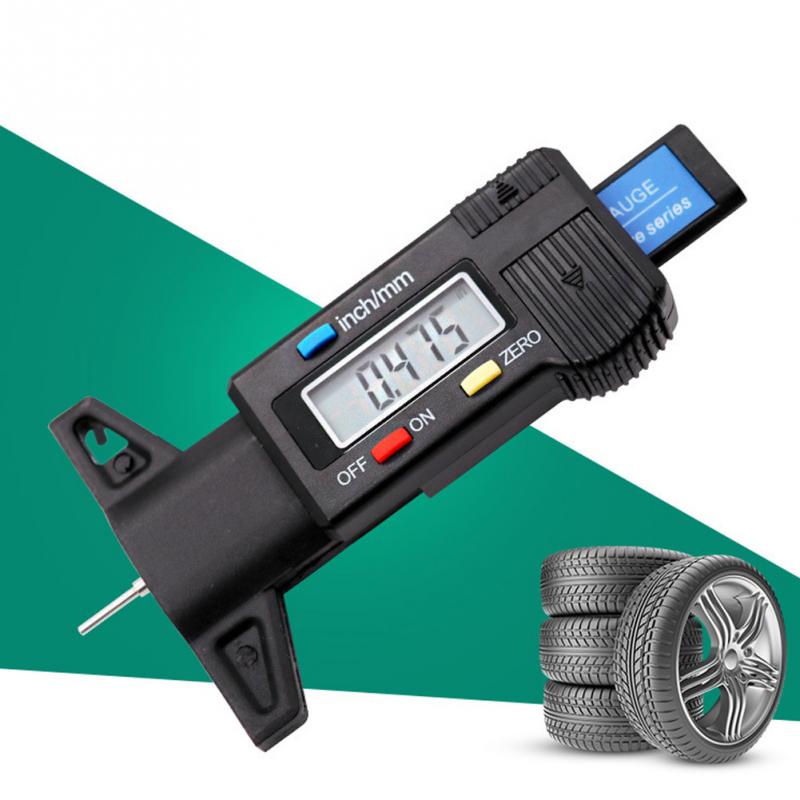 Digitale Loopvlak Dieptemeter Measurer Lcd-scherm Tread Tire Tester Voor Auto 'S Vrachtwagens Bereik 0-25mm