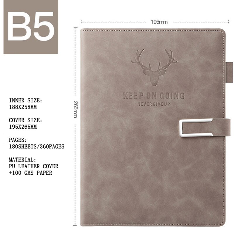 360 Pages Super Thick Wax Sense Leather B5 Journal Notebook Daily Business Office Work Notebooks Notepad Diary School Suppli: F