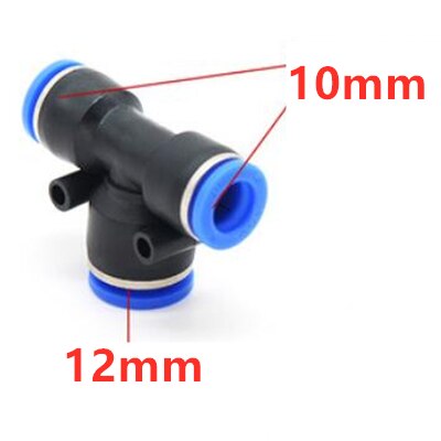 4mm 6mm 8mm 10mm 12mm Pneumatische Slang Plastic 3 Way Tee Quick Connectors Adapters