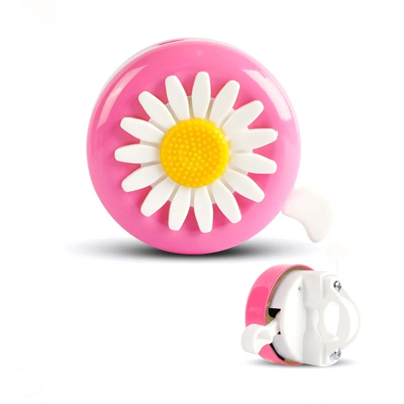 Klaxon de vélo coloré pour enfants, cloche de vélo drôle pour filles, détruire AndrFlower pour guidon, plastique en alliage, alarme sonore, anneau de cyclisme: Bourgogne