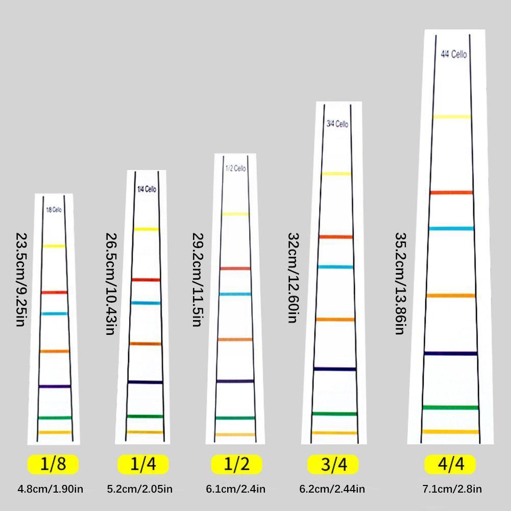 Cello Position Marker Decal Fingerboard Fret Guide White Beginner Cello Profinger Chart Beginner Accessories White Sticker B0t6