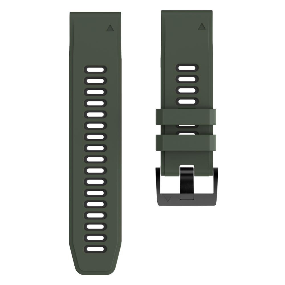 22mm QUICKFIT Silicone Wrist strap For Garmin MARQ Series Watch Band Wirstband for MARQ Athlete/Driver/Adventurer Watchband: Army green black