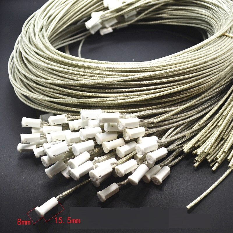 10 stk / mye  g4 keramisk stikkontakt lampeholderplugg med 0.3 mm 2(22 awg) flettet fep-kabel til lysekrone krystalllampe halogenpære