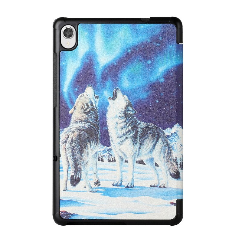 Nettbrettdeksel til lenovo smart tab  m8 tabm 8 hd fhd tb -8505x 8505f 8705f etui cute cat tiger wolf malt for lenovo  m8 etui deksel