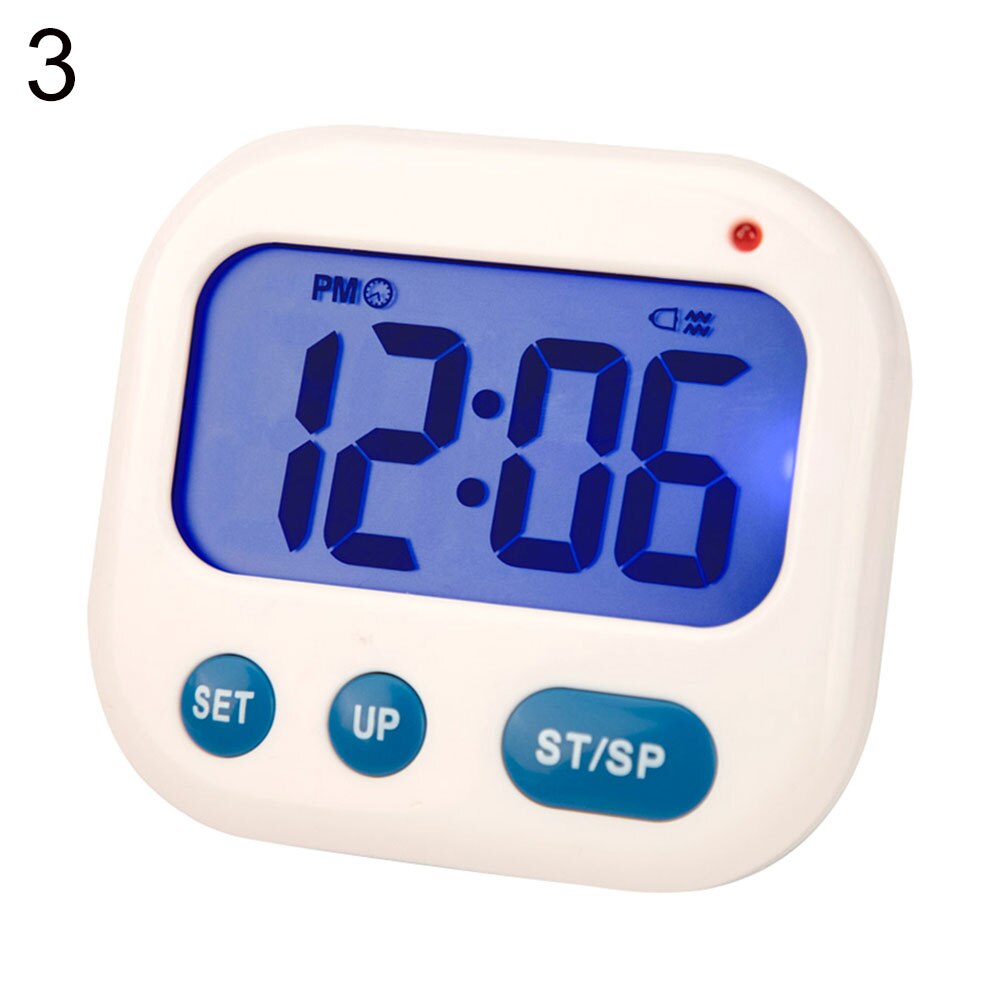 Digital Alarm LED Alarm Clock Digital Electronic Vibration Backlight LED Digital Timer Electronic Desktop Student Alarm Clock: 3