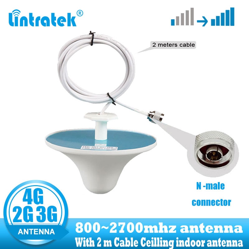 Lintratek 2g 3g 4g Indoor Antenna 800~2700mhz 3dBi For Repeater GSM 3g 4g Signal Booster