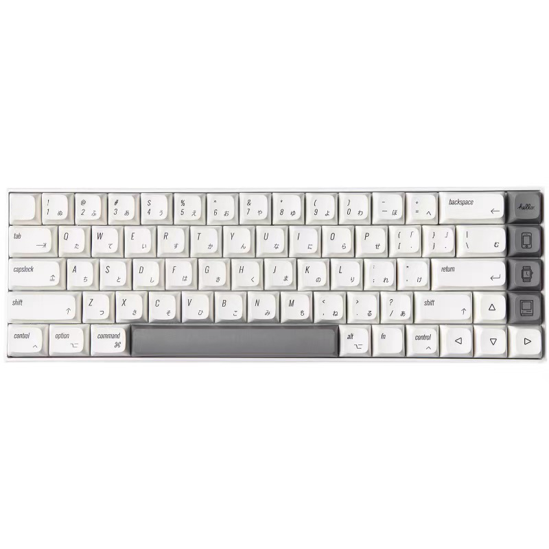 124 Keys/set XDA White Retro Apple Style PBT Dye Subbed Keycaps for Cherry MX Switch Mechanical Keyboard XDA Profile Key Caps
