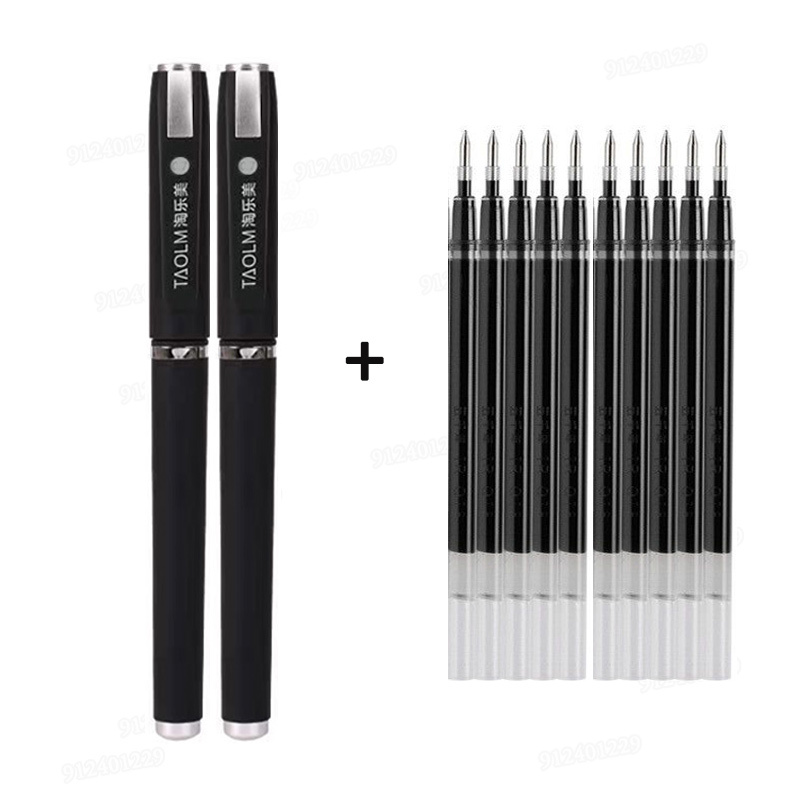 Stylo Gel de grande capacité pour Signature, calligraphie, écriture manuscrite, noir, bleu, rouge, stylo à bille 1.0 0.7 0.5 NibFor Business: WHITE / Multi-couleur